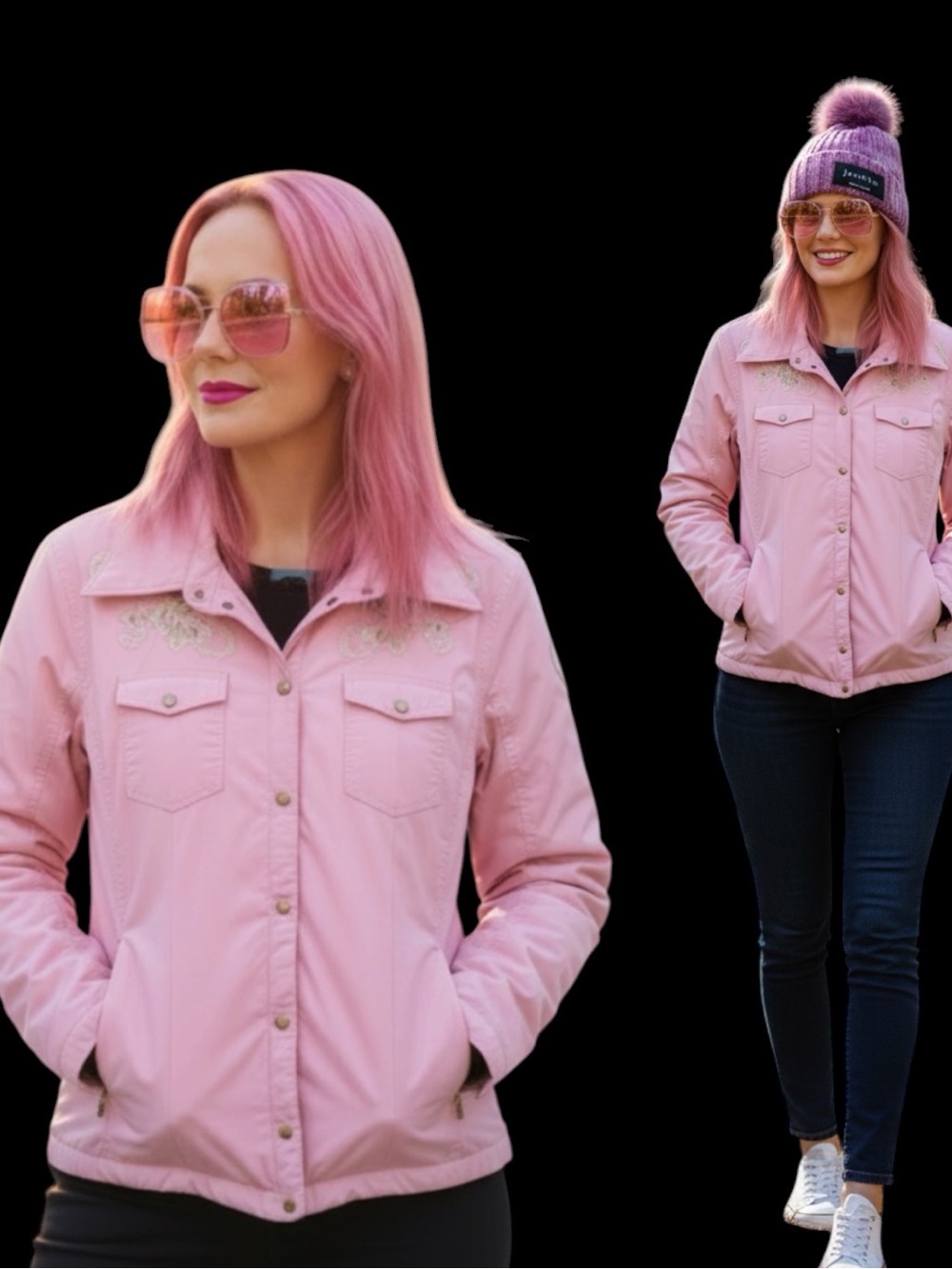 Bogner Pink Western Embroidered Ski Jacket - Picture 6 of 6